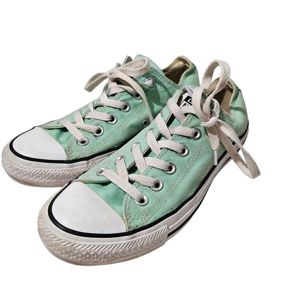 Converse All‎ Star Classic Low Top Sneakers Women's 8 Men's 6 Mint Green - Picture 1 of 8